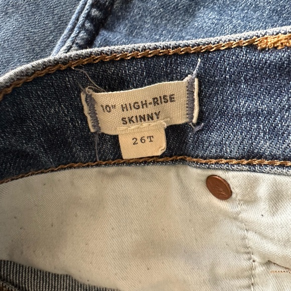 MADEWELL• Women’s 10” High Rise Skinny Size 26 Tall - Picture 5 of 7